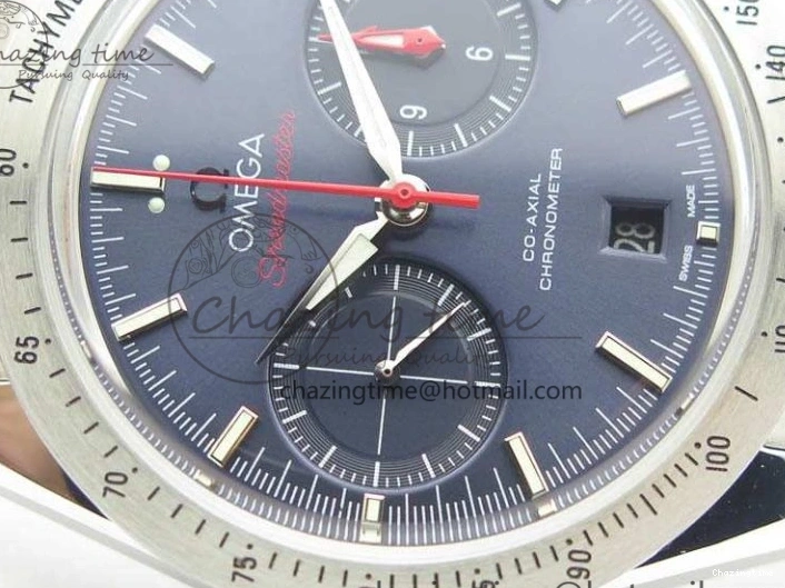 0506 Speedmaster ’57 Co-Axial OMF 1:1 Best Edition Blue Dial White Markers On SS Bracelet A Sustainable 8145